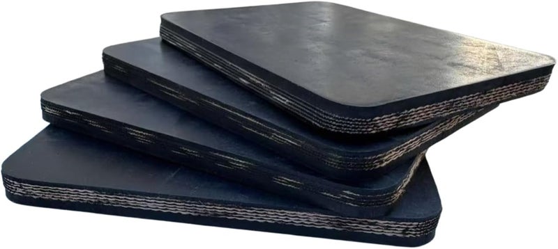 GANSNAY 4 Pack Heavy Duty Rubber Pads- Nylon Reinforced- 11,000lbs Capacity, Non-Slip Stabilizer Pads for Jack Stands, Motorcycle Kickstand, RV Leveling, Equipment Support- 0.4″ Height (6.3″×4.7″) - Image 1